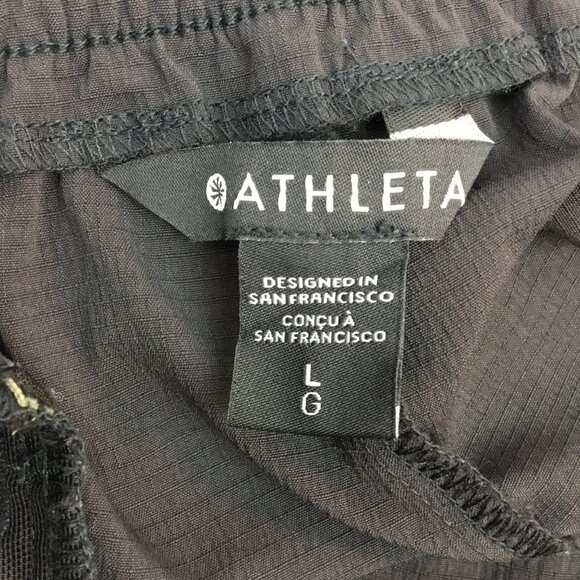 Athleta Womens 5 pockets Lightweight Zip Black Shorts Womans Large - Picture 5 of 8